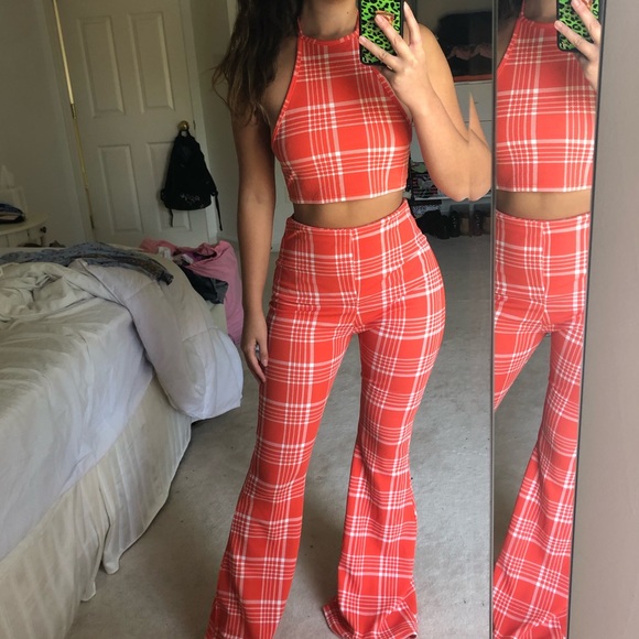 Missguided Pants - Missguided Orange Two Piece Set